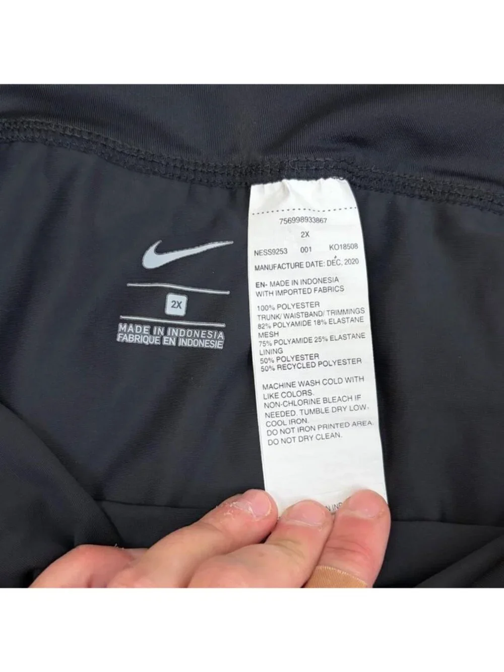 nike black plus size athletic mini skort